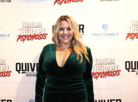 Photo for Los Angeles, CA - August 30, 2023: Red carpet arrivals for the Premiere of Trauma Therapy: Psychosis, held at the Fine Arts Theater in Beverly Hills, CA. - Royalty Free Image