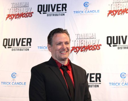 Photo for Los Angeles, CA - August 30, 2023: Red carpet arrivals for the Premiere of Trauma Therapy: Psychosis, held at the Fine Arts Theater in Beverly Hills, CA. - Royalty Free Image