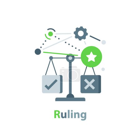 Ruling,Regulation,flat design icon vector illustration