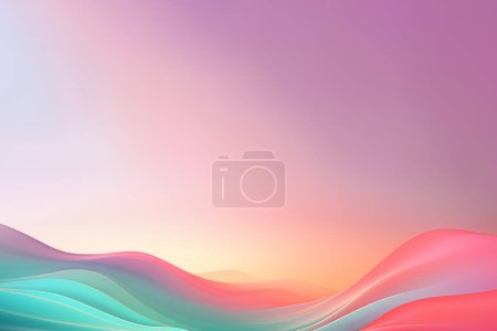 Foto de Arte digital tecnología minimalista gradiente onda paisaje gráfico abstracto para la página de póster PPT fondo con diseño de telón de fondo copyspcace - Imagen libre de derechos