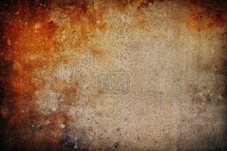 Foto de Textura de metal oxidado grunge textura antigua, óxido y fondo de metal oxidado utilizado como fondo para mostrar o montar sus productos de vista superior o pared - Imagen libre de derechos
