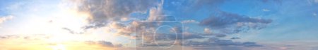 Photo for The interplay of light and shadow in the panoramic view of the sunlight with clouds and blue sky was captivating, Sky background. - Royalty Free Image