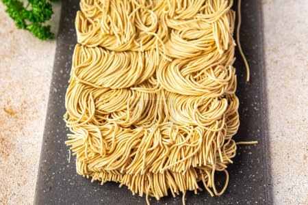 egg noodles durum wheat nature delicious snack healthy meal food snack on the table copy space food background rustic top view