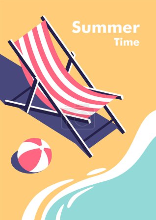 Photo for Vacation and travel concept. Vector illustration in minimalistic style. - Royalty Free Image
