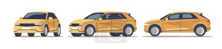Ilustración de City SUV isolated. Car vector template on white background. - Imagen libre de derechos