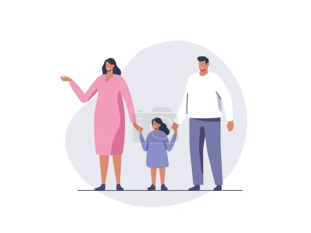 Photo for Happy family. Togetherness, parenting concept. Vector illustration. - Royalty Free Image
