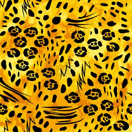 Téléchargez les illustrations : Imprimé peau de léopard. motif léopard. imprimé animal sans couture. - en licence libre de droit