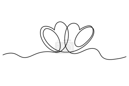 Ilustración de Una línea de dibujo mariposa sobre fondo blanco - Imagen libre de derechos