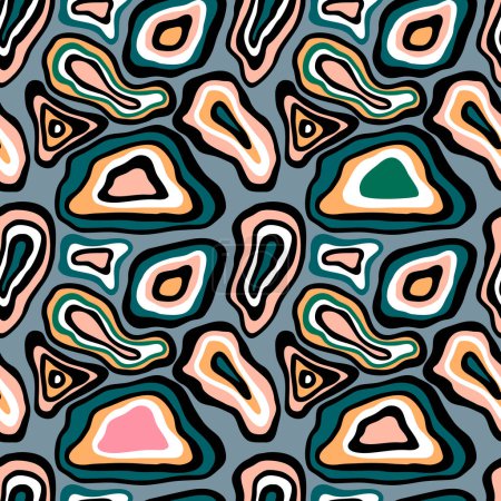 Ilustración de Patrón abstracto sin costuras en forma geométrica de ondas - Imagen libre de derechos