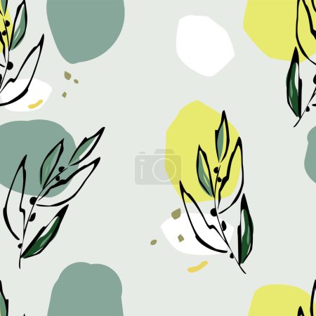 Illustration for Seamless pattern with flowers - Royalty Free Image