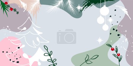 Illustration for Design traditional pastel colors modern style horizontal poster background - Royalty Free Image