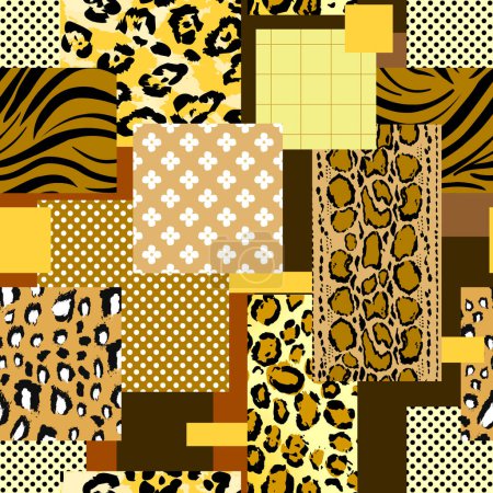 Ilustración de Patrones de leopardo. patrón sin costuras de impresión animal. - Imagen libre de derechos