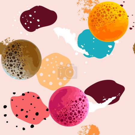 Illustration for Abstract colorful background with circles, vector illustration - Royalty Free Image