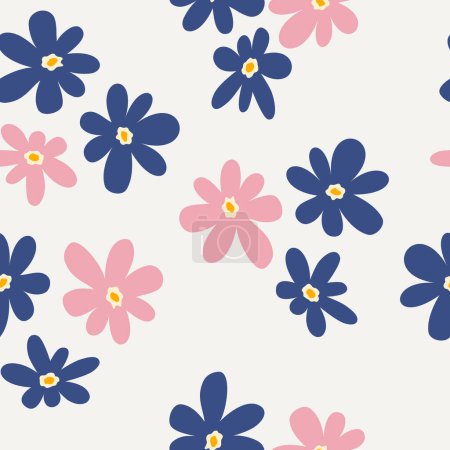 Illustration for Abstract seamless pattern with flowers - Royalty Free Image