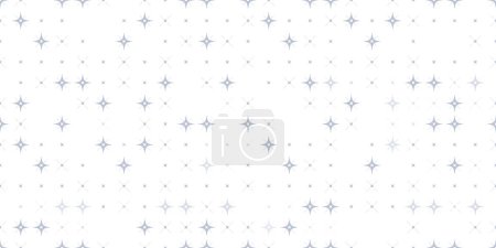 Graublaue geometrische Sternsymbole auf weißem Hintergrund. Nahtloses Muster brutaler Designelemente. Festlicher minimalistischer Hintergrund dekorativer Elemente. Vektorillustration.
