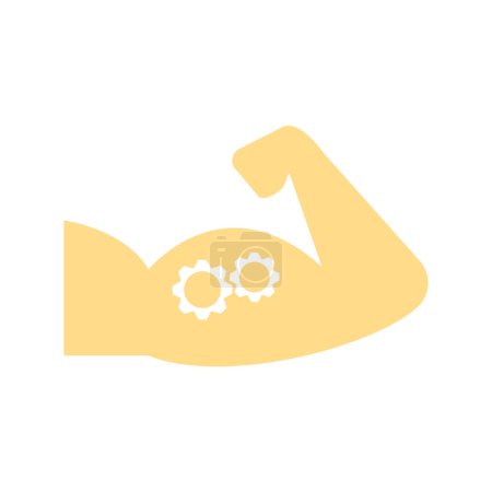Ilustración de Brazo bíceps en blanco - Imagen libre de derechos