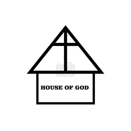 Téléchargez les illustrations : Maison de dieu icône - en licence libre de droit