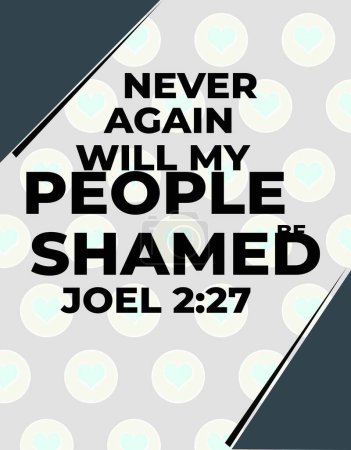 Foto de Versículos Bíblicos en Español "Nunca más mi pueblo avergonzará a Joel 2: 27 " - Imagen libre de derechos