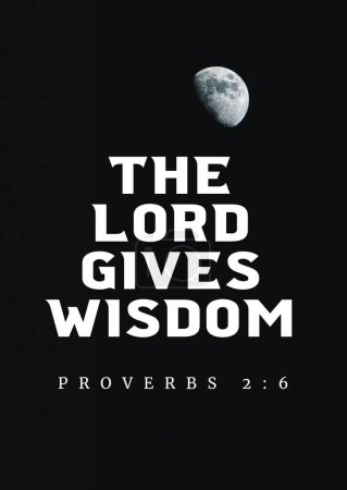 Foto de Versículos Bíblicos sobre el Cristo "El Señor da sabiduría Proverbios 2: 6 " - Imagen libre de derechos
