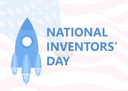 Téléchargez les illustrations : National Inventors Day. February 11. Holiday concept. Template for background, banner, card, poster with text inscription, flat vector modern illustration - en licence libre de droit