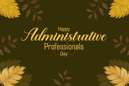 Día de los Profesionales Administrativos. Plantilla de apreciación para banner, tarjeta, póster, ilustración de fondo moderno