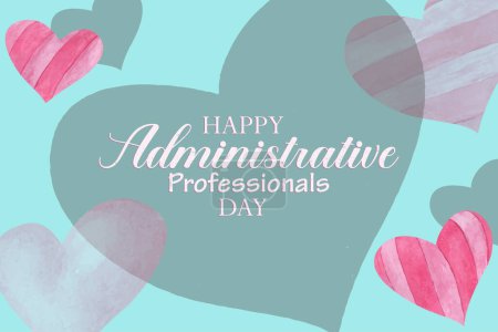 Administrative Professionals Day, Secretary Day holiday, celebration, card, poster, logo, modern background illustration