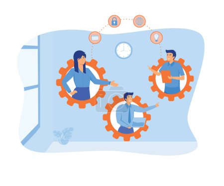 Company development and strategy and business planning. flat vector modern illustration