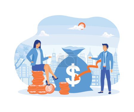 Cost optimization concept. Idea of financial and marketing strategy. flat vector modern illustration