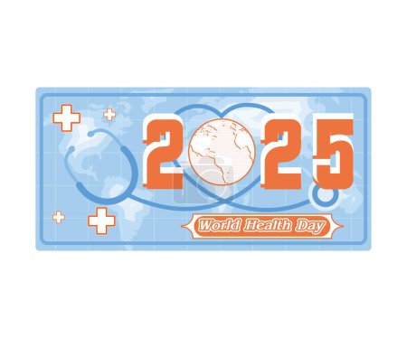 El Día Mundial de la Salud es un día mundial de concienciación sobre la salud que se celebra cada año el 7 de abril de 2024. vector plano ilustración moderna