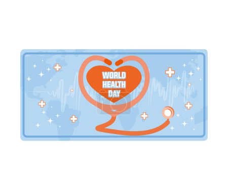 World Health Day observed on 7th April. World Health day 2024 concept World health day concept banner design with doctor stethoscope. flat vector modern illustration