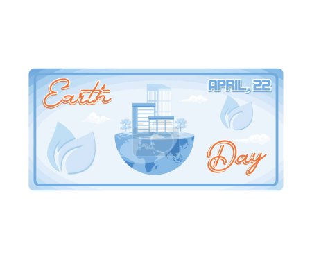 Tag der Erde. Umweltfreundliches ökologisches Konzept. Earth Day Flat Konzept. Hintergrund zum Weltumwelttag. Rettet die Erde. flacher Vektor moderne Illustration