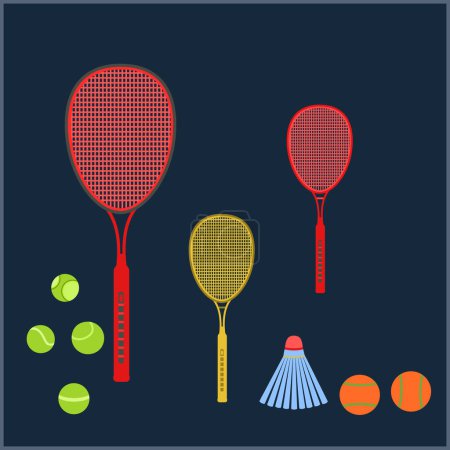Schläger und Bälle für Tennis und Tischtennis