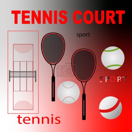 Sports et loisirs. Modèle sans couture sur un thème sportif. Tennis.