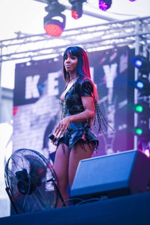 Photo for Sydney Australia - October 19th 2019: Kelly Rowland performs at The Everest Day race day at Royal Randwick Racecourse on October 19th, 2019 in Sydney, Australia. - Royalty Free Image