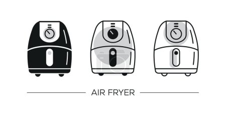 Illustration for Air Fryer Icon, Vector sign. - Royalty Free Image