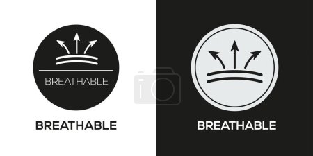 Illustration for Breathable Icon, Vector sign. - Royalty Free Image