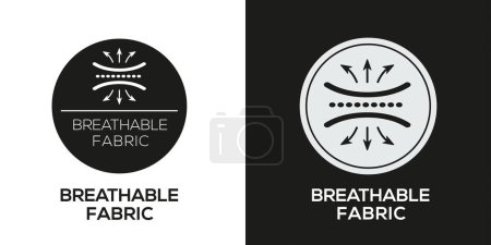 Illustration for Breathable fabric Icon, Vector sign. - Royalty Free Image