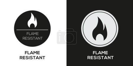 Flame resistant Icon, Vector sign.