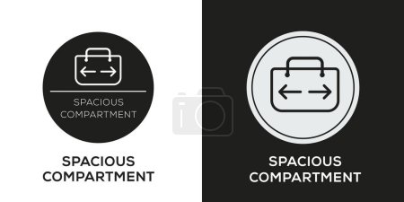 Illustration for Spacious compartment Icon, Vector sign. - Royalty Free Image