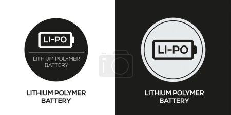 Illustration for Lithium polymer battery Icon, Vector sign. - Royalty Free Image
