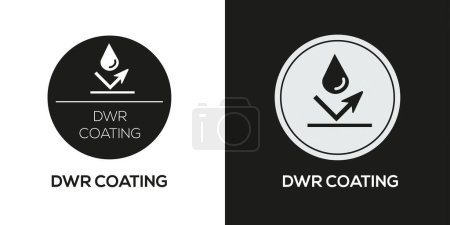 Illustration for DWR coating Icon, Vector sign. - Royalty Free Image
