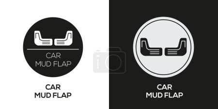 Illustration for Car mud flap Icon, Vector sign. - Royalty Free Image