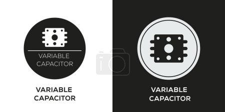 Illustration for Variable capacitor Icon, Vector sign. - Royalty Free Image