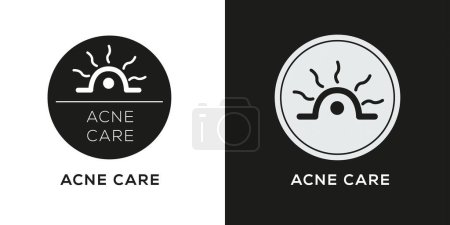 Illustration for Acne care Icon, Vector sign. - Royalty Free Image
