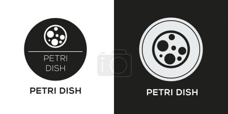 Illustration for Petri dish Icon, Vector sign. - Royalty Free Image