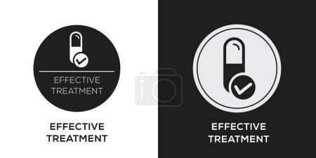 Illustration for Effective treatment Icon, Vector sign. - Royalty Free Image