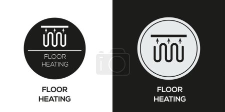 Floor Heating Icon, Vector sign.