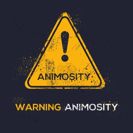 Illustration for Stop (Animosity) Warning sign, vector illustration. - Royalty Free Image
