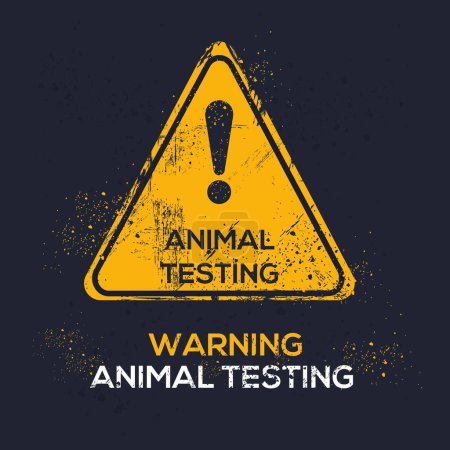 Illustration for Stop (Animal testing) Warning sign, vector illustration. - Royalty Free Image