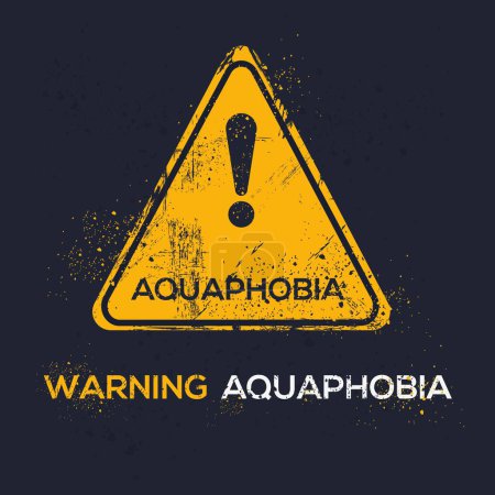 Ilustración de Stop (Aquafobia) Signo de advertencia, ilustración vectorial. - Imagen libre de derechos